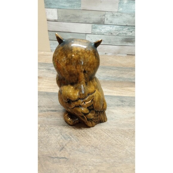 Vintage Alberta Mold Inc Alberta's Ceramic Horned Owl Boho 70's Artist Signed - Picture 5 of 10